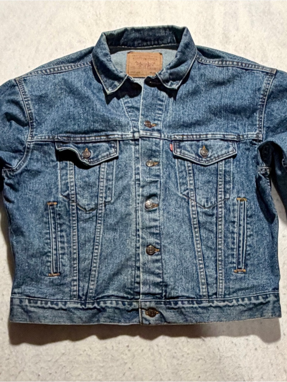 VINTAGE LEVI STRAUSS 70507 STONEWASH TRUCKER JACKET MED USA